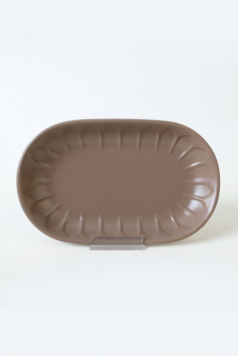 Hermia X00017601 Juego de Platos de Gres Cerámico Beige 25x15cm (2 Piezas) Duraderos y Elegantes para Comidas Diarias y Especiales